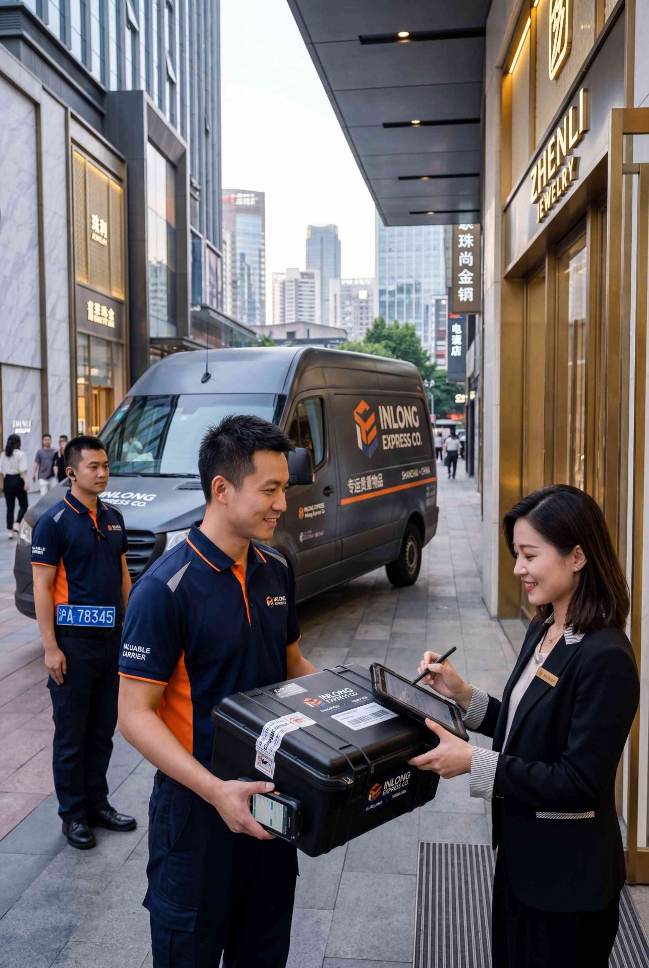 Jinlong courier in transit